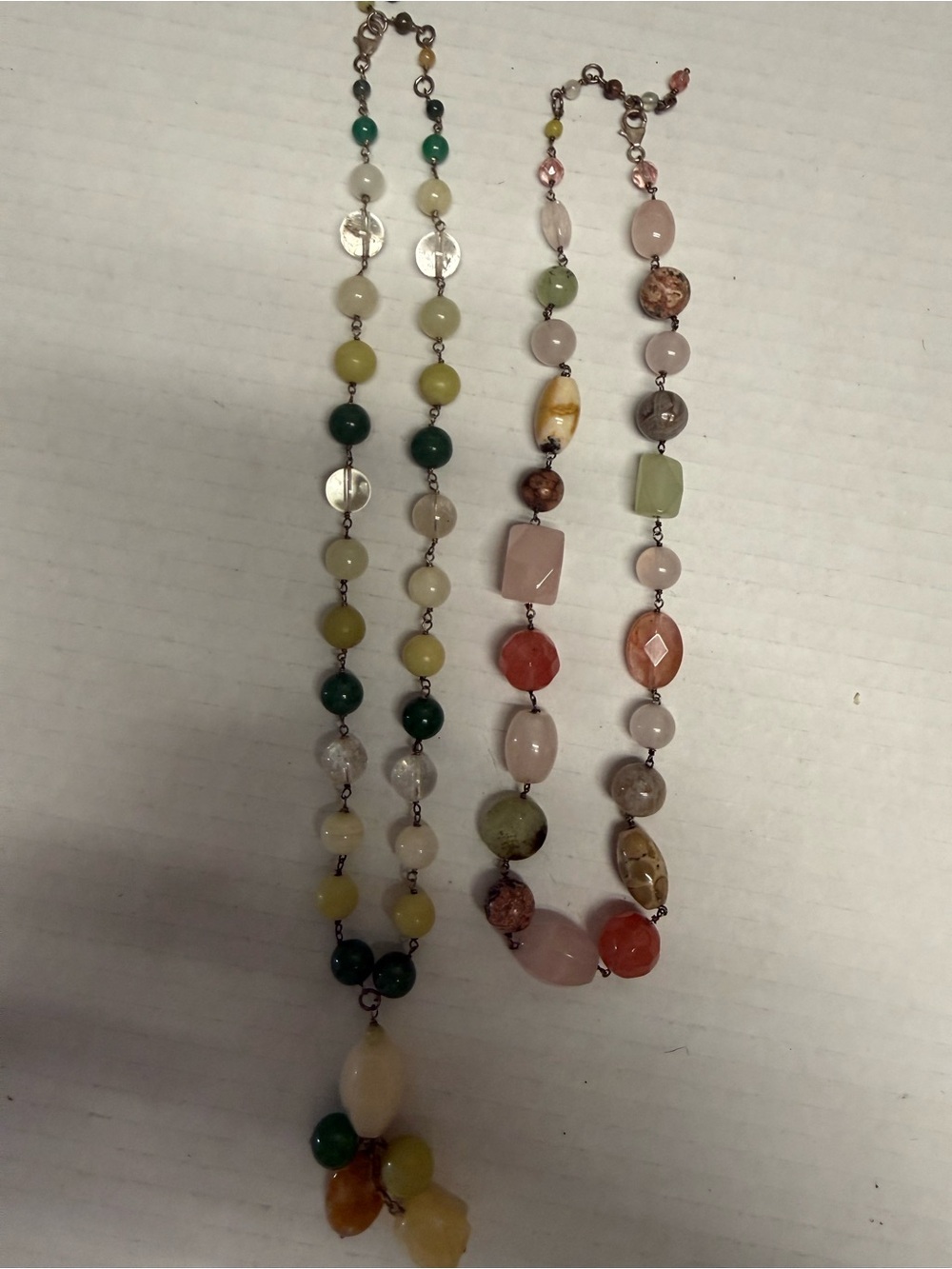 Multicolor Beaded Women's Necklace - Mixed Gemstone Style